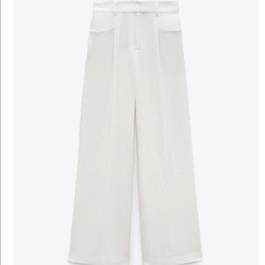 Zara Linen Blend wide leg pants